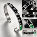 Bracelet LGT Sprite en Acier Inoxydable 316L – Noir & Vert – Bracelet Rigide