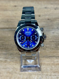 LGT Blue Ocean – Montre chronographe VK63 – Cadran bleu océan – Bracelet acier inoxydable