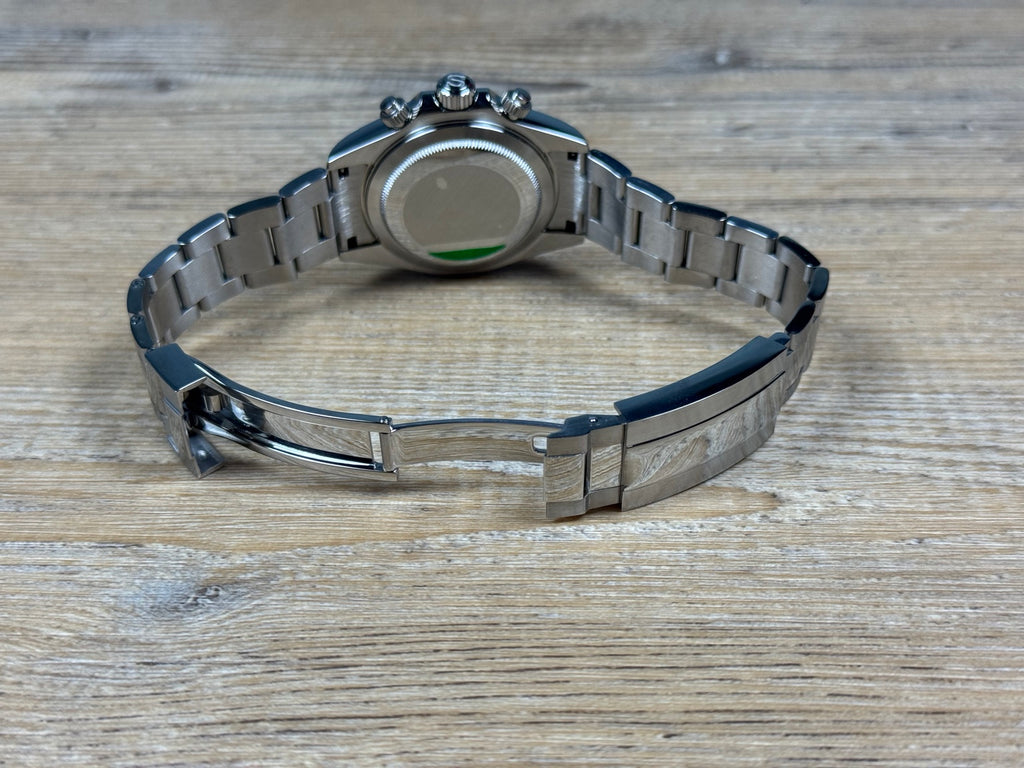 LGT Rainbow – Montre chronographe VK63 – Cadran noir – Lunette multicolore à pierres colorées – Bracelet acier