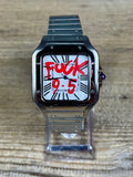 LGT F**k 9.5 – Montre automatique NH35 – Cadran blanc et rouge – Bracelet en acier inoxydable