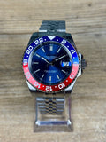LGT Pepsi Blue – Montre automatique NH35 – Cadran bleu – Lunette rouge et bleue – Bracelet Jubilee en acier inoxydable