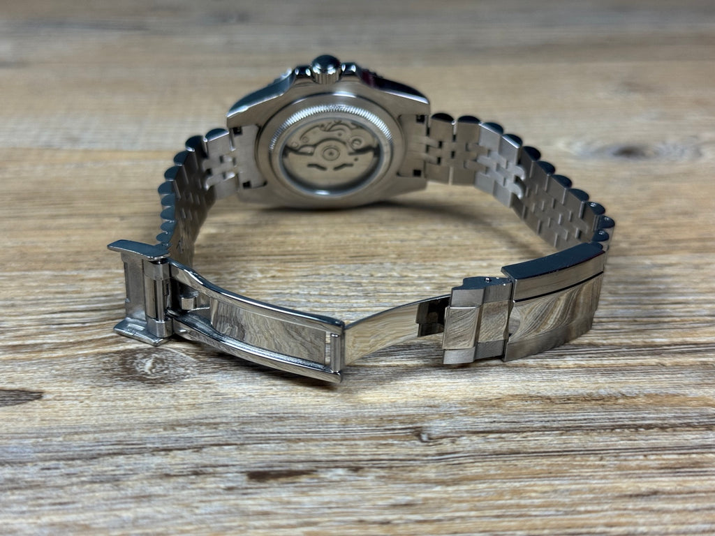 LGT Pepsi Blue – Montre automatique NH35 – Cadran bleu – Lunette rouge et bleue – Bracelet Jubilee en acier inoxydable